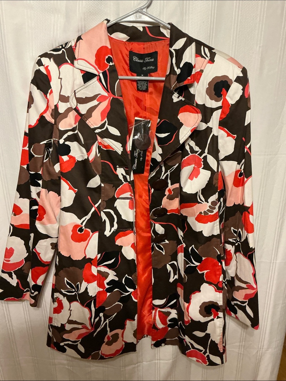 UNIQUE CLASSIC TRENZ TRENCH COAT BY T RENZ SZ M NWT